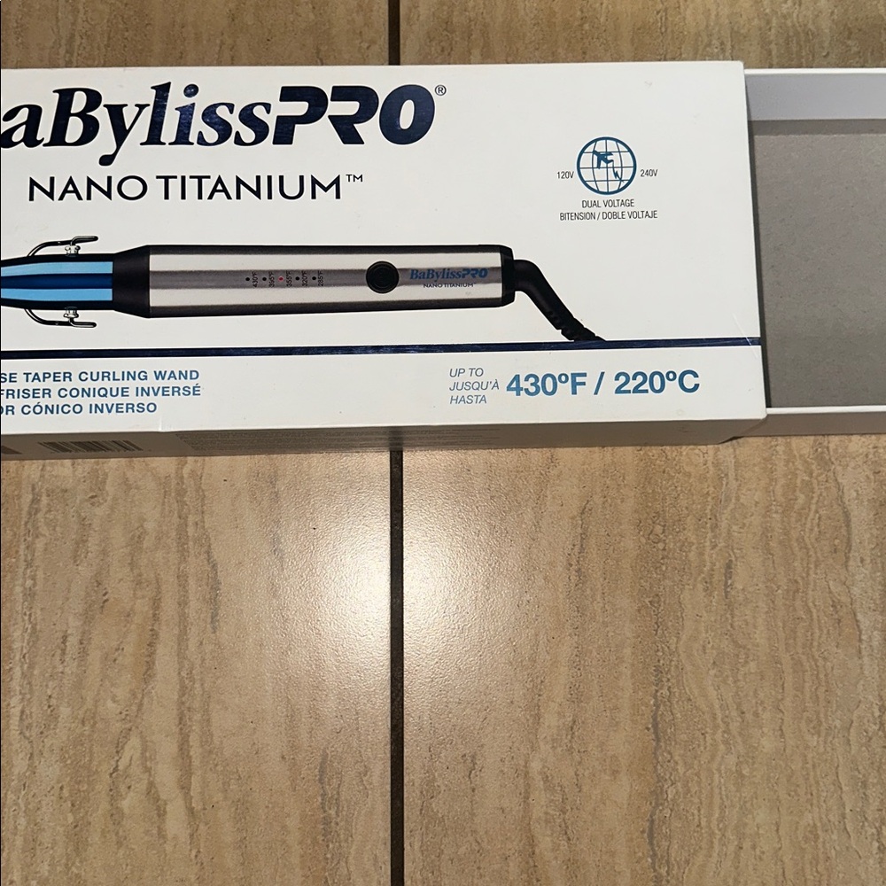 BaBylissPRO Nano Titanium Reverse Taper Curling Wand - Picture 2 of 4